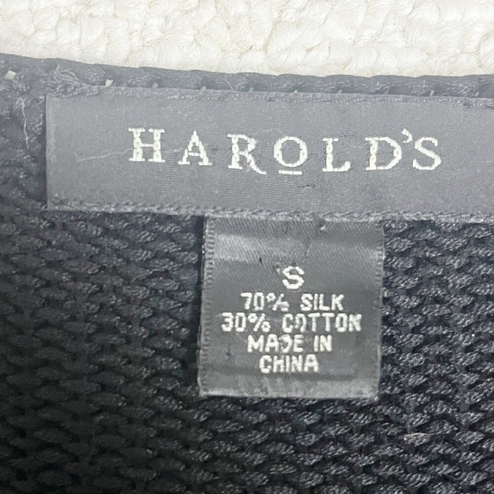 2/$30 Harold Silk Cotton Black Sweater Small - Picture 4 of 4